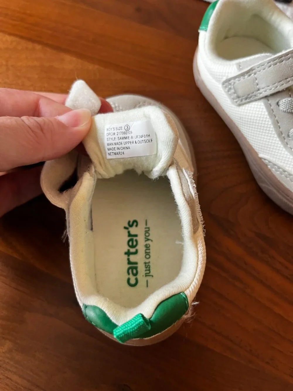 Carter's Size 3 Toddler Shoes